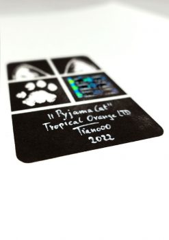 Alternative view of Tianooo The Cat | Pyjama Cat - Tropical Orange Edition | Fine Art Print