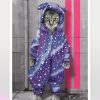 Tianooo The Cat - Pyjama Cat Cosmic Purple - Fine Art Print DIN A1