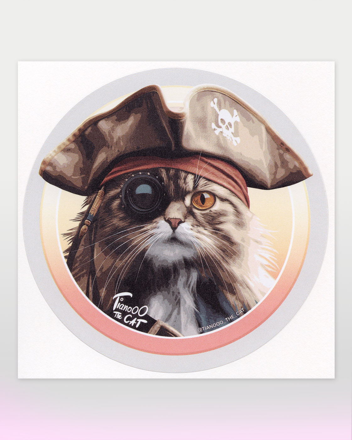 Tianooo The Cat | Captain Wayne Coon | Sticker