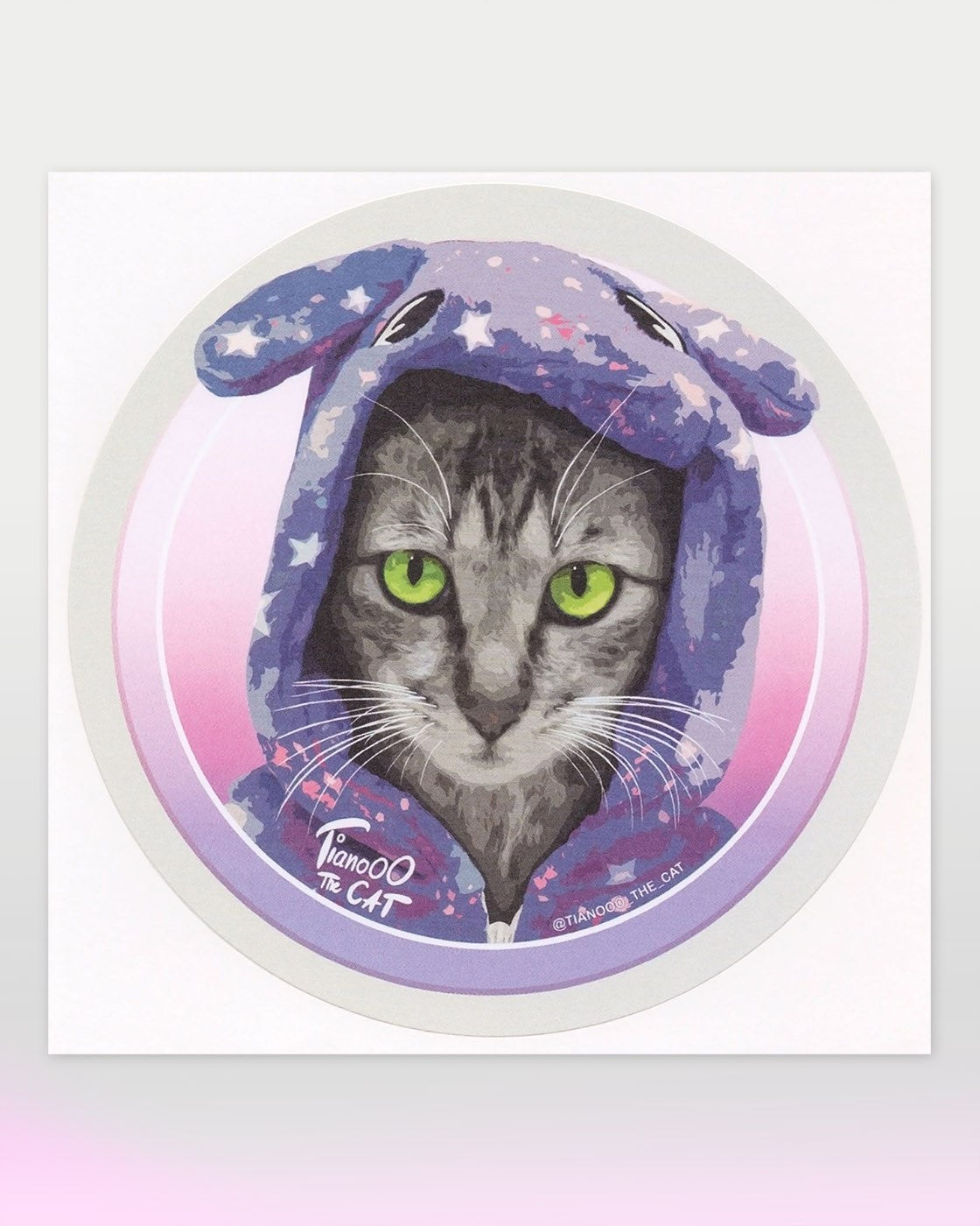 Tianooo The Cat | Pyjama Cat – Cosmic Purple Edition | Sticke