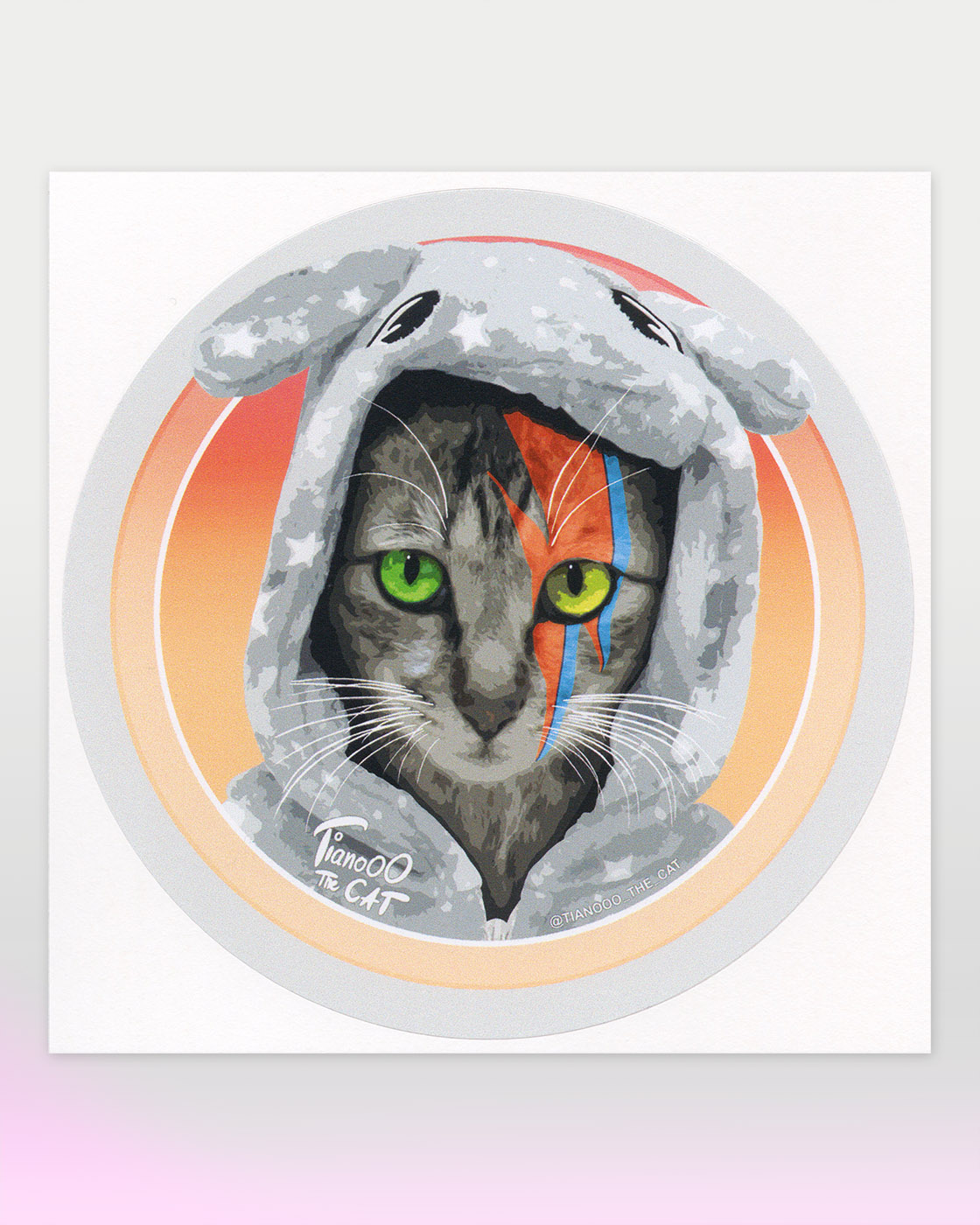 Tianooo The Cat - Pyjama Cat – Stardust Edition - Sticker